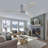52 Inch Flush Mount Ceiling Fan Dc 3 Carved Wood Fan Blade Noiseless Reversible Motor Remote Control Without Light
