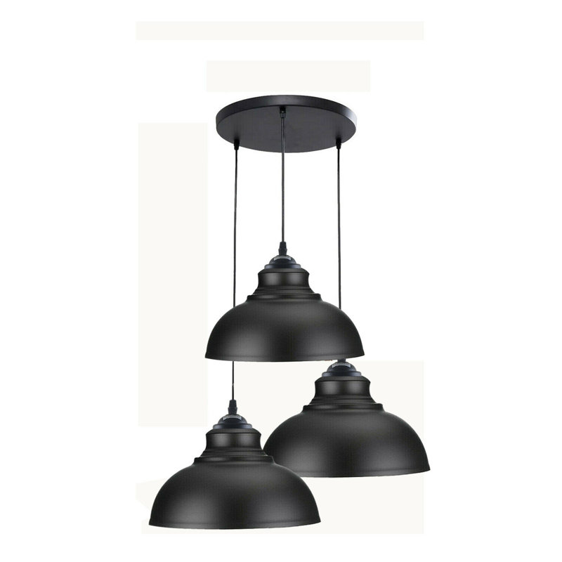 Antonio 3 - Light Black Cluster Pendant