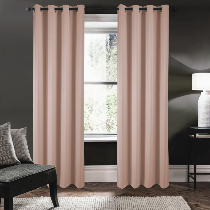Panneau de rideau occultant 100% Fitnat, Rose, L 52 po x L 45 po