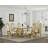 7 Piece Luxury White And Gold Dining Table Set With 6 White Leather Dining Chairs-551457641-551457646-551457632