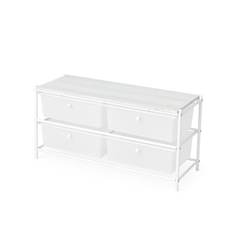 Suprima 4 Drawer Storage Drawer, White