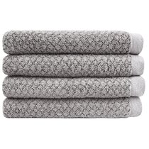 Common Thread Eco Melange 6 pc Bath Towel Set ~ Gray Waffle Weave