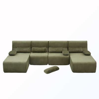 4-Seater Boneless U-shaped Sectional Sofa