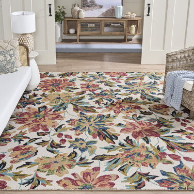 Tapis en laine / coton touffeté à la main gris / violet Kannin