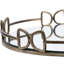 16.1" Round Valentina Silver Mirror Tray, Large Decorative Serving Tray with Openwork Frame