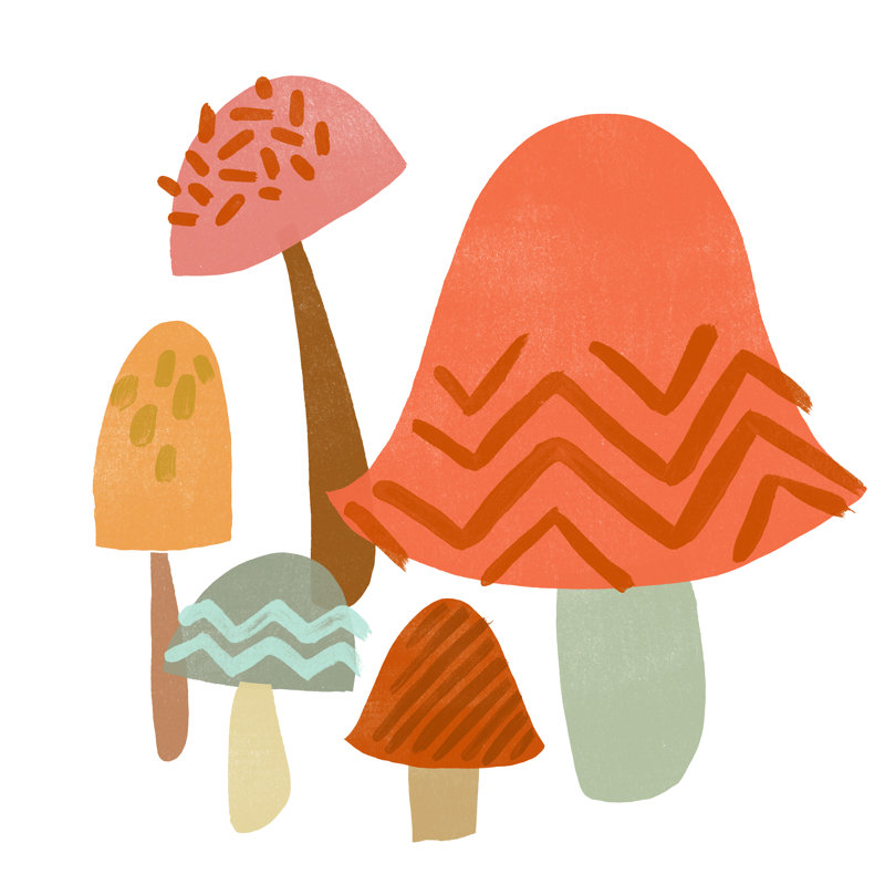Cupcake Champignons II, H 30 po x l 30 po x P 1,25 po