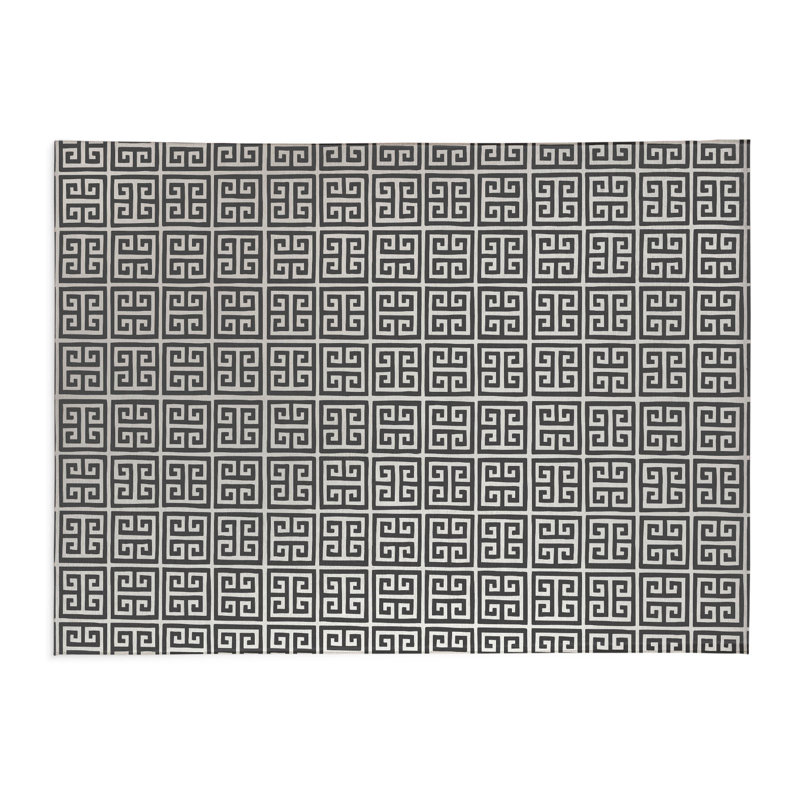 Cuddle Key Kids Play Mat, Rectangle 5' x 7', Ivory/Charcoal
