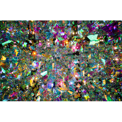 " Colorful Metallic Shapes Abstract "