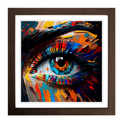 Hypnotize Palette Knife No.2 - Single Picture Frame Print on Wood
