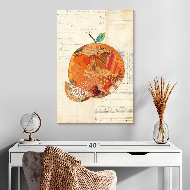 Yarlin Orange Patterns, 30" H x 20" W