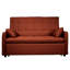Lit convertible 2 en 1 de 61 pouces avec structure renforcée en fer, rangement des deux côtés, rembourrage en lin rouge réglable, coussins en mousse à mémoire de forme pour chambre à coucher, appartement, salle de jeux, cadre, poches et-1558938351