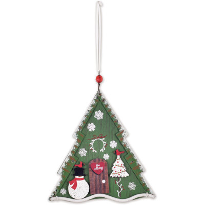 Green Tree Ornament - Set of 2