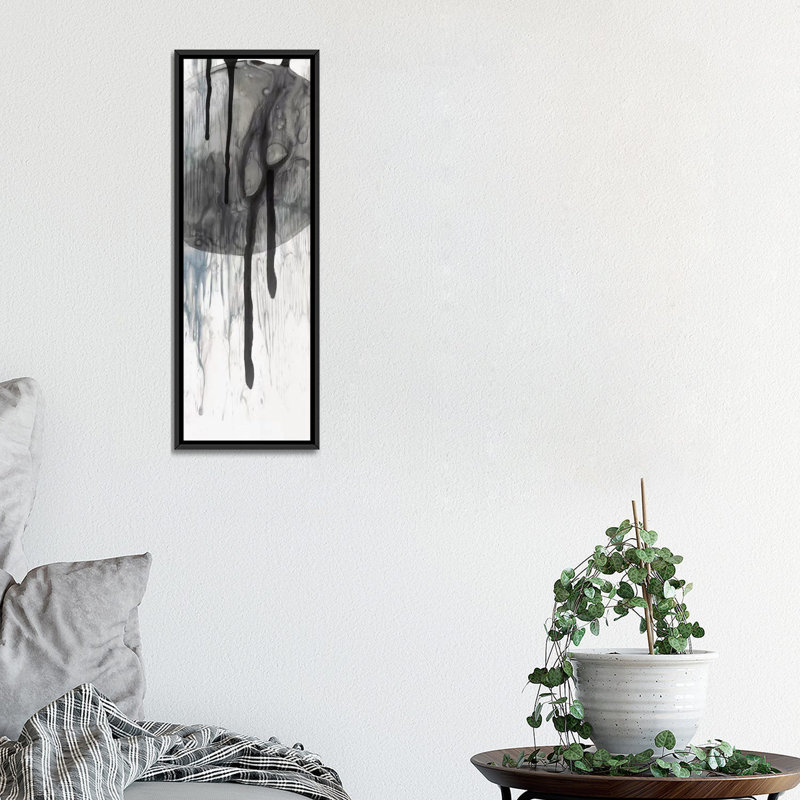 «Dripping Circles», reproduction sur toile, H 72 po x l 24 po x P 1,5 po, Toile avec cadre noir