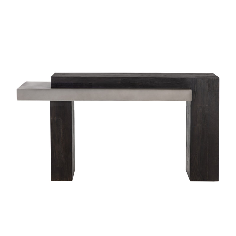 Console Herriot, Blanc / Brun foncé