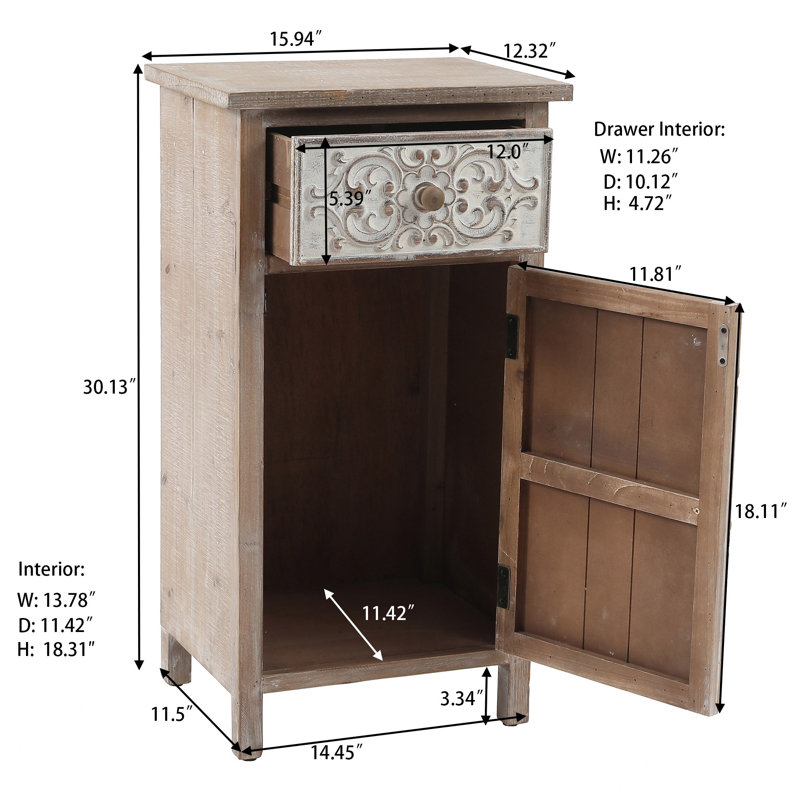 Malia Nightstand with Storage