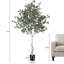 Arbre d'eucalyptus de 6 pi en pot noir, plantes d'eucalyptus artificiels pour la maison et le bureau -1885984