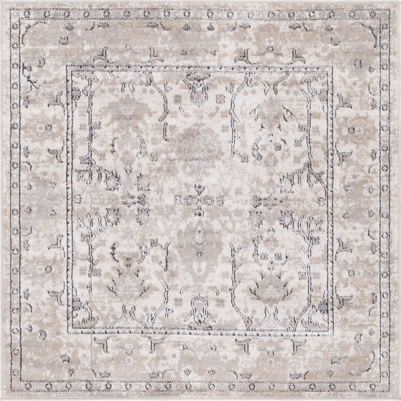 Aerilyn Ikat Indoor Rug, Square 4'