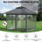 10x10 ft Pop-Up Canopy Gazebo with Mosquito Netting & Curtains, 2-Tier Vented Top, UPF 50+ UV Protection for Patio, Backyard, Party, Camping-124931374-124931375