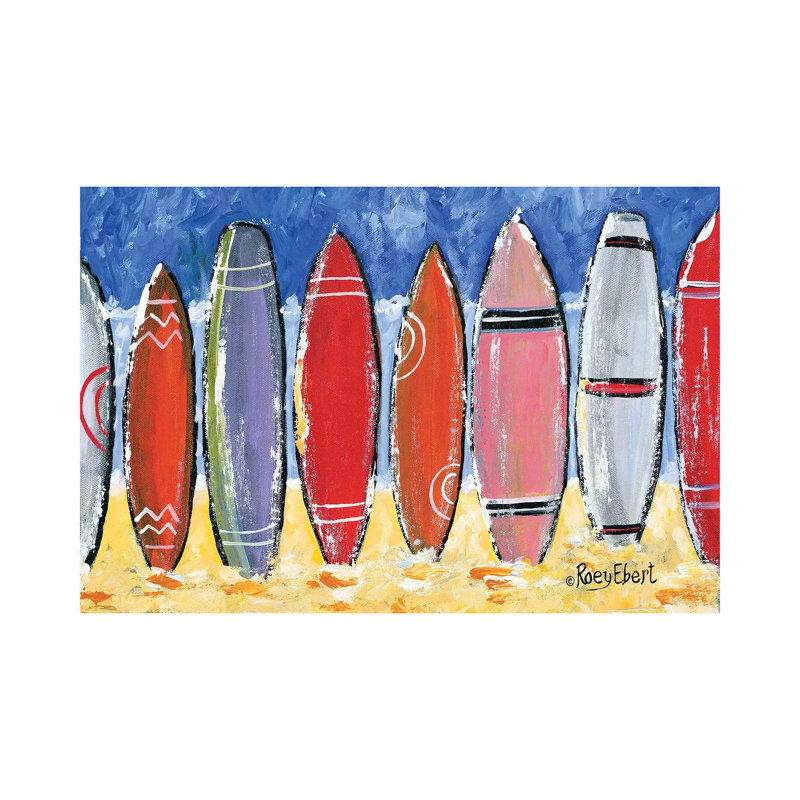 Beach Vibes by Roey Ebert - Wrapped Canvas Painting, 20.32 cm H x 30.48 cm W