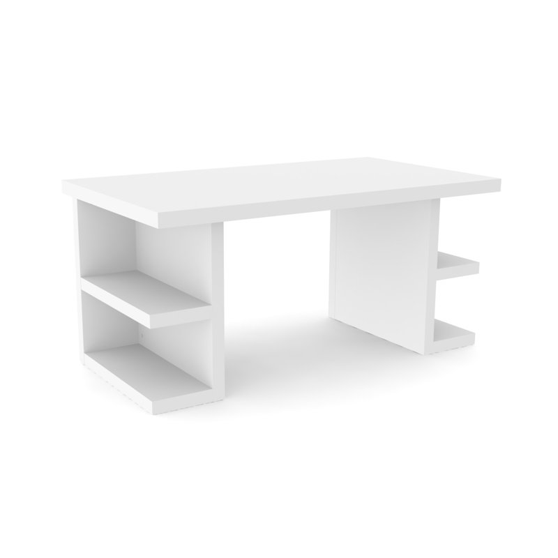 Frethi Writing Desk, Pure White, 30" H x 63" W x 35" D