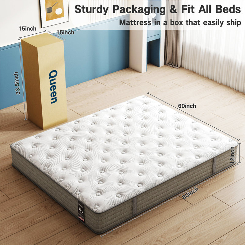 Queen 12-Inch Gel Memory Foam Hybrid Mattress