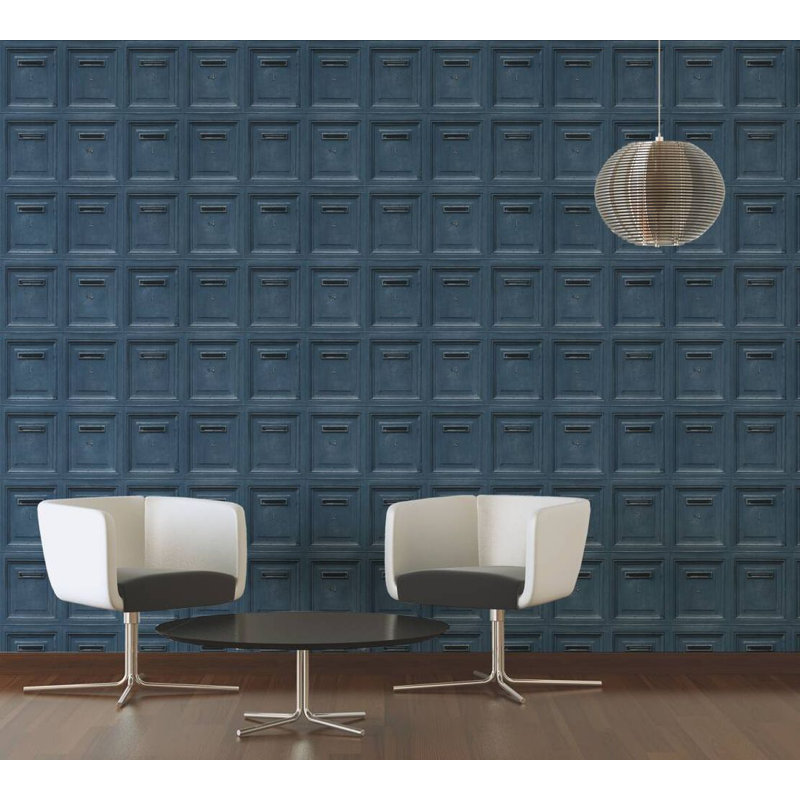 Abstract Double Roll, Blue Black