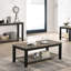 Table de bout simple en bois d'hévéa