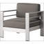 Fauteuil club CAPE CORAL avec structure en aluminium durable et coussins résistants aux intempéries pour un confort extérieur