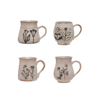 Stoneware Mug With Reactive Glaze And Various Mug Shapes