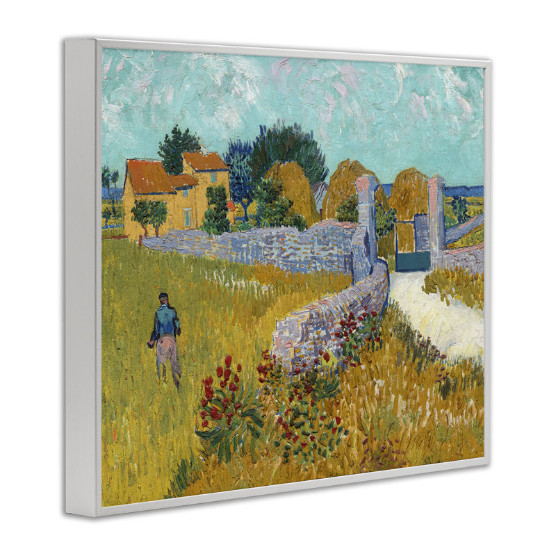 Maison de campagne en Provence, giclée encadrée, design par Vincent Van Gogh, H 24 po x l 30 po
