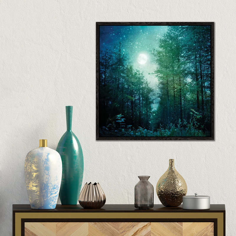 Enchanted Forest by Ros Berryman - Floater Frame Gallery-Wrapped Canvas Giclée on Canvas, Black , 45.72 cm H x 45.72 cm W