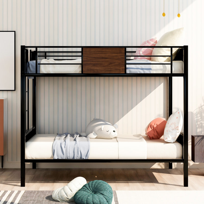Mcgrath Standard Bunk Bed by Mason & Marbles, Black, Twin Over Full