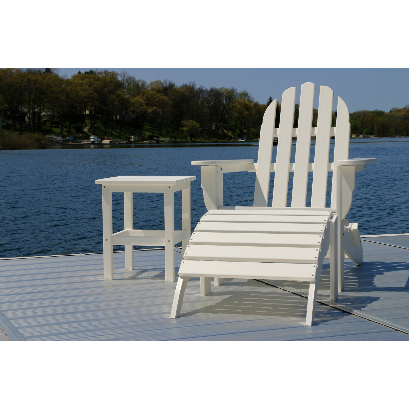 Leighton Patio Footstool, White