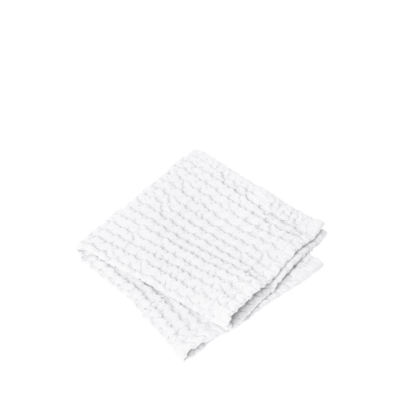 Ensemble de débarbouillettes 100% coton CARO, Blanc