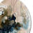 Blue Abstract Reflections I - Abstract Round Wall Art on Metal-435924138