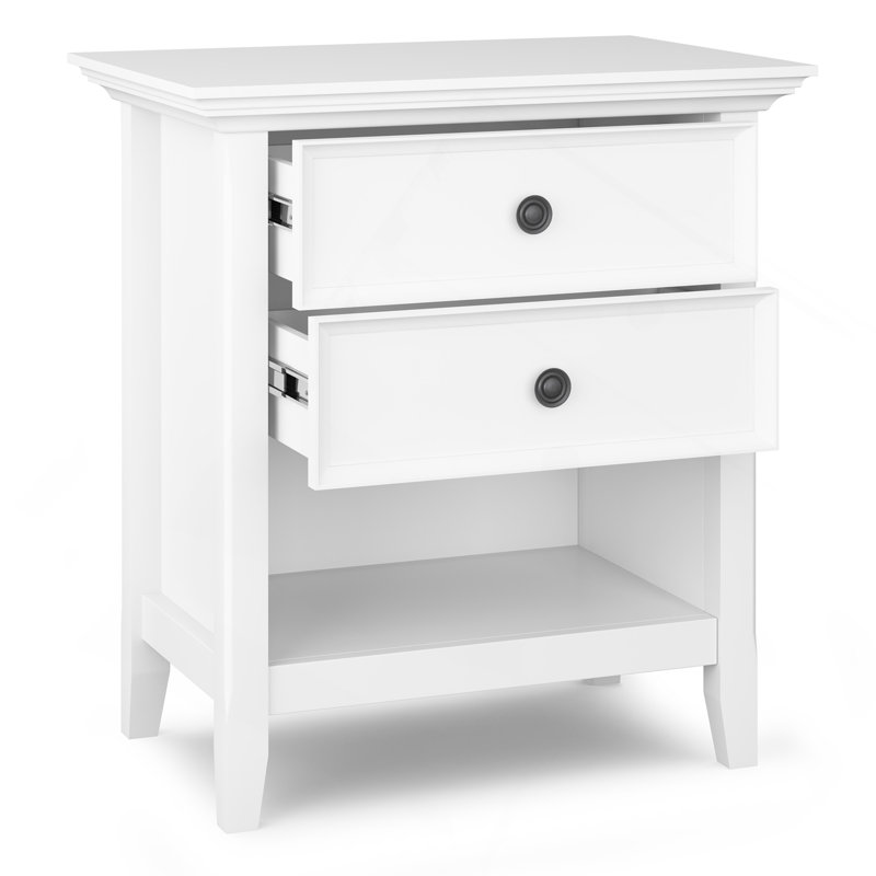 Amherst - Table de chevet - Blanc, Blanc