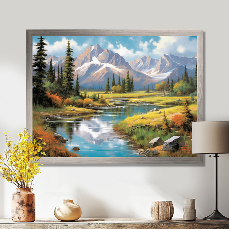 Colorado Mountain Senerity I - Colorado, art encadré, H 30 po x l 40 po x P 1,5 po, Cadre photo argenté