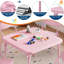 Ensemble 5 pièces de table pliante et chaises, ensemble de table d'activité et chaises pour salle à manger, garderie, salles de classe-1046899340