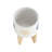 5/8" Funky Planter W/ Stand, White