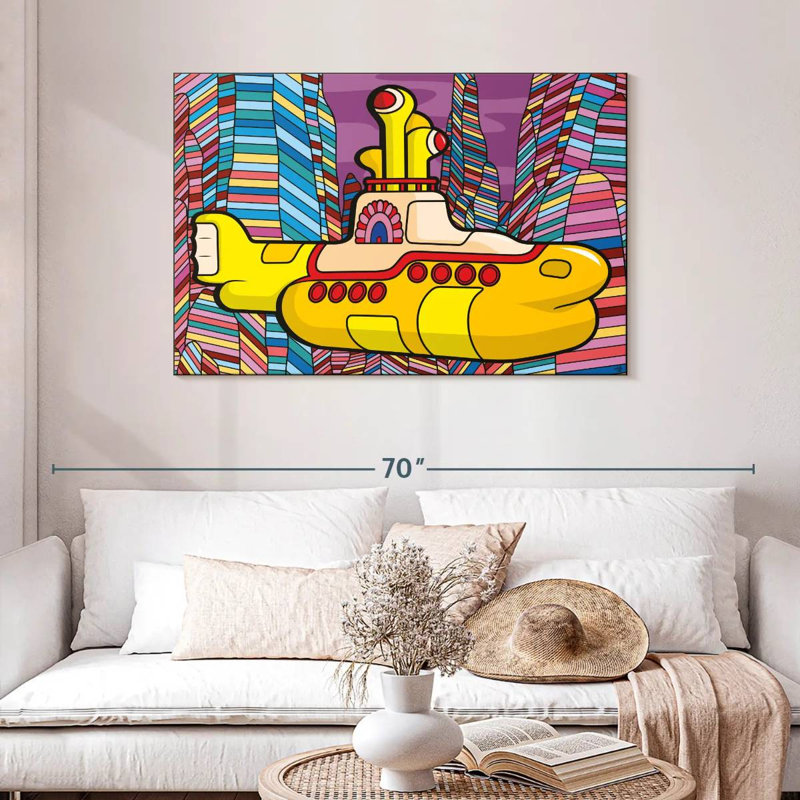 Mehar Yellow Submarine II, 30" H x 45" W