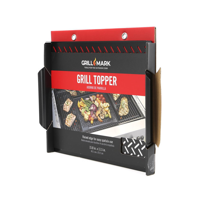 Grill Mark Gray Steel Non-Stick Grill Topper 16 in. x 12 in.