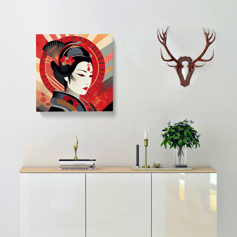 Geisha Constructivism No.1 - Print, 35cm H x 35cm W x 3cm D