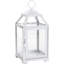 Hosley 12 Inch High Clear Glass and Iron White Classic Style Lantern Ideal Gift for Weddings Bridals Special Occasions Parties Aromatherapy and Spa Settings-49517235-49517237