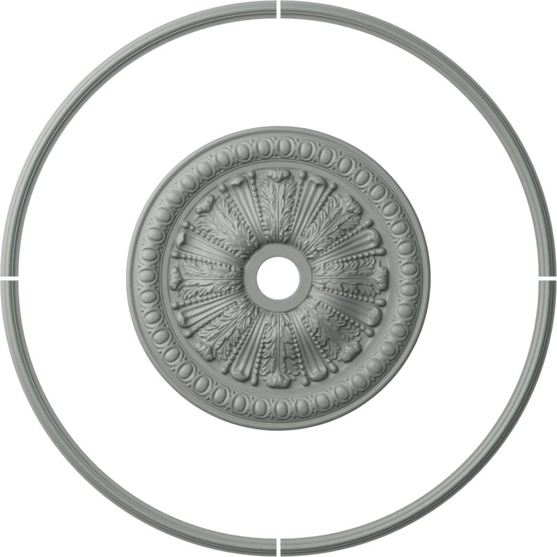 Ensemble d'anneaux de plafond avec médaillon de plafond de 27 7/8 po et œuf Tomango