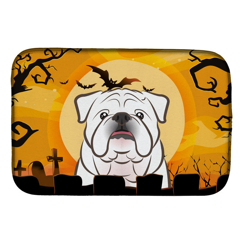 Tapis de séchage bouledogue anglais halloween