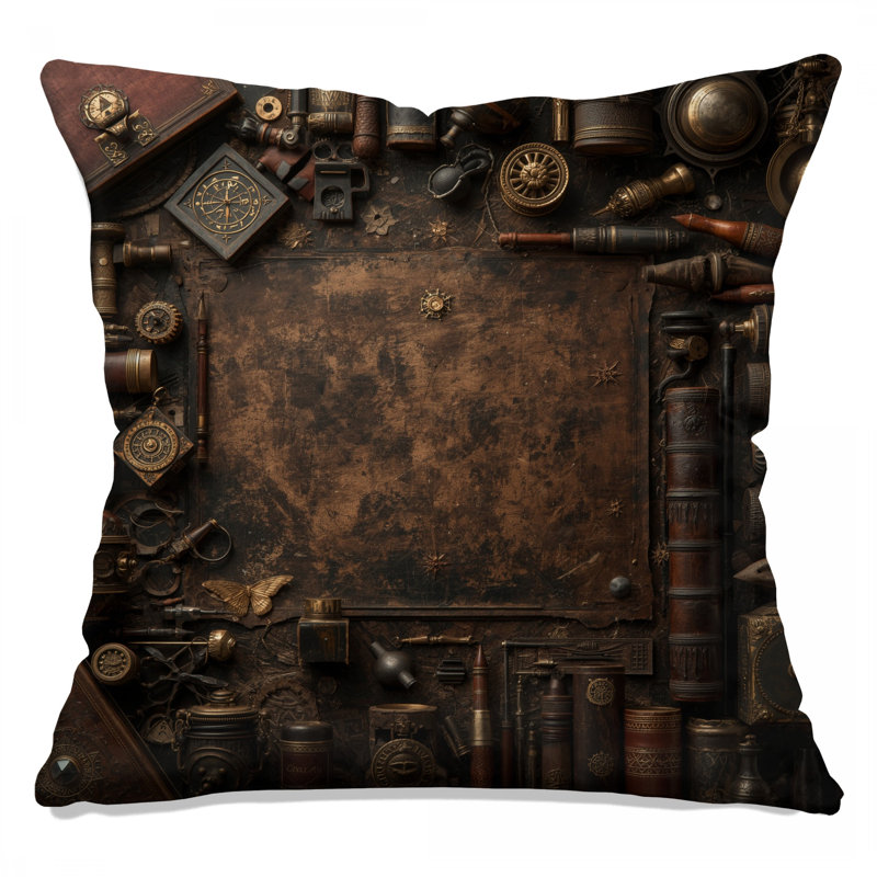 Coussins décoratifs rétro Steampunk, 18 x 18 pouces