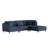 Seemab 4 - Piece Upholstered Navy Corduroy Modular Sectional with Pillow Back and Removable Ottoman-570875559