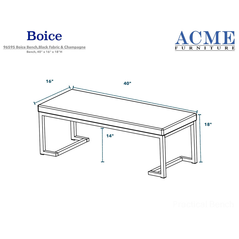 Kelson Polyester Blend Upholstered Bench