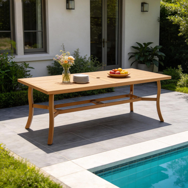 Outdoor Eucalyptus Solid Wood Dining Table