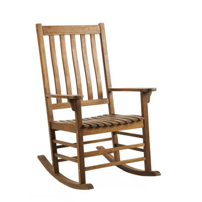 Indoor/Outdoor Slatted Wood Rocker
